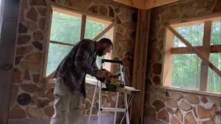 197 Cordwood House Progress and Building Window Boxes [upl. by Buttaro]