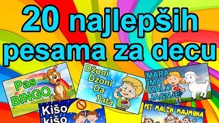 20 Najlepših dečijih pesama  Pet malih majmuna Pas Bingo Kišo kišo odlazi Džoni Džoni da tata [upl. by Nosniv]