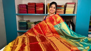 Pure Kanchipuram Tissue Silk SareesBridals [upl. by Hajed]