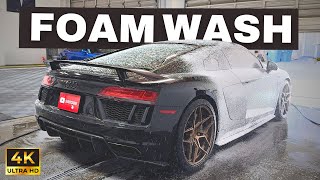 Audi R8 V10 Foam Wash  Auto Detailing Satisfying ASMR [upl. by Nhguavoj]