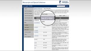 Manuscripts and Special Collections online catalogue [upl. by Zackariah607]