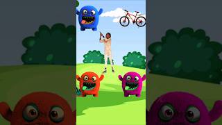 3d Monster 👹face vs Cycle Car bike and auto jyotivfx cartoon [upl. by Essenaj]