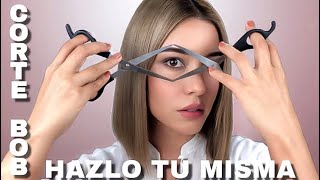 COMO HACERTE EL CORTE BOB TU MISMA  Despunte de cabello corto  MELENA [upl. by Nylesaj]