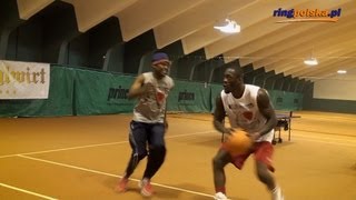 Deontay Wilder amp Tony Harrison play basketball at Wladimir Klitschko camp [upl. by Ahtoelc]