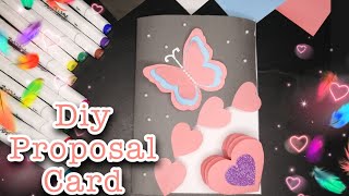 Diy Proposal CardEasy Proposal CardEasy Card Idea🦋❤️✏️ [upl. by Rellim415]