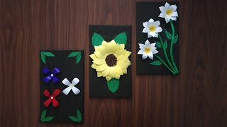 Hand Craft Work with Paper  Paper Hand Work Flowers  Paper Craft Work for Home Decor [upl. by Lombardo]