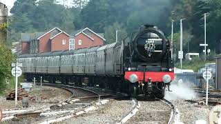 Royal Scot 46100 at Exeter St Davids 6th September 2023 [upl. by Ilka]