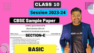 Maths Basic Sample Paper Solutions Class 10 I Session 202324 I Maths Basic Sample Paper Solutions [upl. by Asilaj]