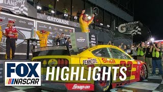 Joey Logano wins the first Duel qualifying race at Daytona  NASCAR ON FOX HIGHLIGHTS [upl. by Frohne]