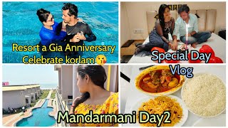 Mandarmani Day2 Vlog  Luxury Resort Gia Anniversary Celebrate Korlam❤  Parth king Beach Resort [upl. by Flavius]