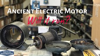 Antique Century Motor Restoration  70 Year Old Electric Repulsion Induction Motor Rescued [upl. by Bahner249]