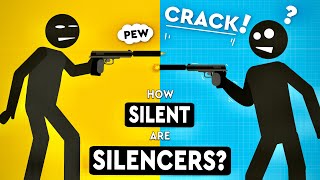 How Silent Are Gun Silencers DEBUNKED moviemyths debunked [upl. by Ardnauqal]