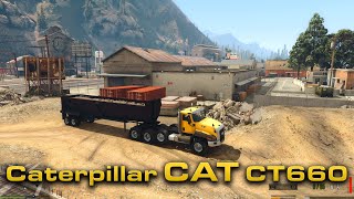 American Truck Simulator FPV riding CAT CT660 with dump semi trailer in GTAV   my physics [upl. by Airt]