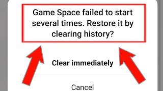 How to fix game space failed to start several times restore it by clearing history problem 2021 [upl. by Eirene968]