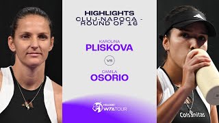 Karolina Pliskova vs Camila Osorio  2024 ClujNapoca Round of 16  WTA Match Highlights [upl. by Tanberg]