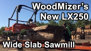 WoodMizer LX250 Wide Slab Sawmill In Action  55quot wide cut [upl. by Stephine]