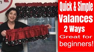 How to Sew  Easy Window Valances [upl. by Ardnaz]