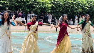 Onam Dance performance 2K24💃🏻🤩🌸CollegeDiyafarzu [upl. by Airednaxela]