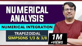 Numerical Integration  Trapezoidal Rule Simpsons 13 amp 38 Rule [upl. by Ennaerb36]