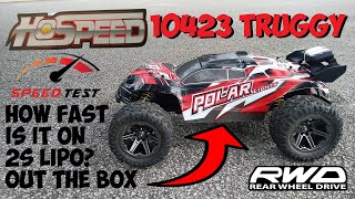 HoSpeed HS10423 Truggy Speed Test  How Fast is it on 2S [upl. by Ajram]