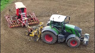 How we drill Barley for beer  fendt 939 tractor [upl. by Yarazed571]