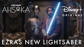 Ezra Creates A New Lightsaber amp Learns About Kanan  Ahsoka Episode 8  Disney [upl. by Nettle]