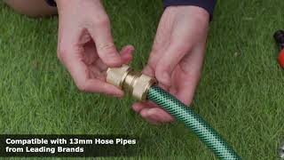 How to use a Brass Hose End Connector with Water Stop [upl. by Ennylcaj669]