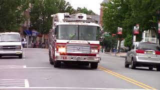 Kearny Fire Department NEW Ladder Tower 1 Responding [upl. by Asirram633]