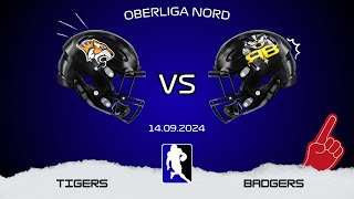 🏈 TIGERS vs BADGERS  Oberliga Nord [upl. by Acireh]