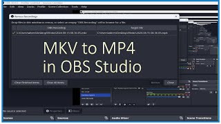 How to Convert MKV to MP4 Using OBS Studio Remux [upl. by Aileno928]