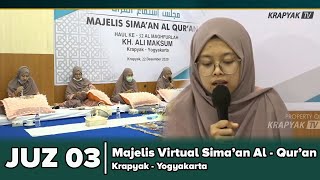 JUZ 03  Majelis Virtual Simaan Al  Quran Putri [upl. by Nairad290]