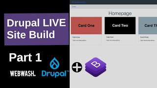 Drupal Live Site Build Part 1  Project Set Up Bootstrap Card Component using Layout Builder [upl. by Elkcim784]