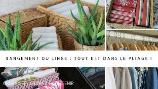 Dans nos armoires  ranger le linge [upl. by Eecrad]