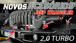 PREPARAÇÃO do Jeep Wrangler 2023  Guincho Warn Pneus BF Goodrich Allterian e vários acessórios [upl. by Schouten]