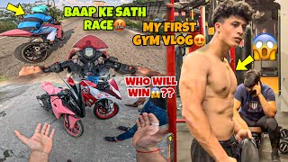 ⁠My First Gym Vlog😍aamirmajid vs aalyanvlogs1299 😱Who will win Preparation of Ladakh Ride [upl. by Nirret101]