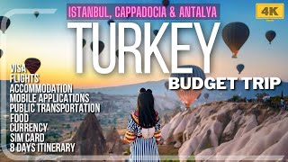 TURKEY 8 Days Amazing Itinerary with every depth detail VISA FLIGHTS STAY FOOD ITINERAY amp BUDGET [upl. by Kama664]