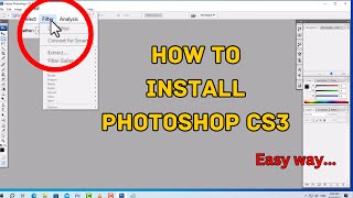 How to install photoshop cs3  Photoshop CS3 Filters Install Kaise Kare [upl. by Ranitta]