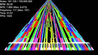 Black MIDI Explore The Deeper World Exactly 150 Million Notes [upl. by Hoffmann]