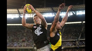 Patrick Cripps  RD1 2018 Highlights  Cripps200  Carlton  Richmond  36 touches amp 9 clearances [upl. by Ditter]