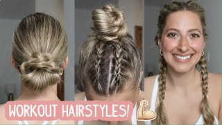 EASY GYMWORKOUT HAIRSTYLES PART 2 HAIRSTYLES FOR SUMMER  Short Medium and Long Hairstyles [upl. by Bum253]