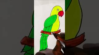 Easy parrot drawing  ishikapatelartandcraft youtube shorts art drawing art views  viwers 🦜🦜 [upl. by Otina]