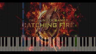 Coldplay  Atlas Hunger Games Catching FireSynthesia Piano Tutorial [upl. by Ilujna]