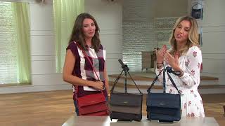 Tignanello Pebble amp Suede Leather MultiPocket RFID Crossbody on QVC [upl. by Vudimir]