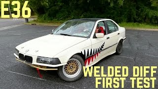 BMW E36 325i Welded Diff First Drift Test [upl. by Tal301]