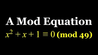 Solving a Mod Equation with Prime Powers [upl. by Derriey]