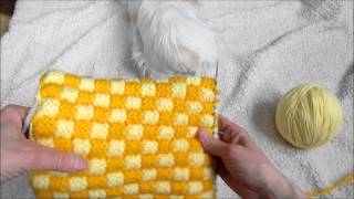 Pantoufles modèle grains de maïs tutoriel Slippers knitting tutorial [upl. by Candide]