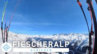 Winter XCflight  From Fiescheralp to Ulrichen Switzerland early February 2022 [upl. by Ado337]