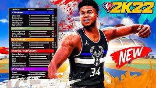 NBA 2K22 GIANNIS ANTETOKOUNMPO BUILD  OVERPOWERED GLASSCLEANING FINISHER [upl. by Aillij256]