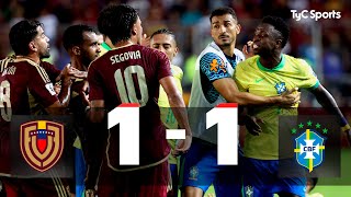 Venezuela 1  1 Brasil  Eliminatorias Sudamericanas al Mundial 2026  Fecha 11 [upl. by Ahsiuqal]