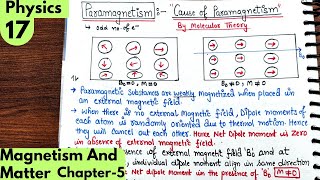 17 Cause of Paramagnetism and Ferromagnetism Magnetism and matter Class12 Physics neet jee [upl. by Yessej]